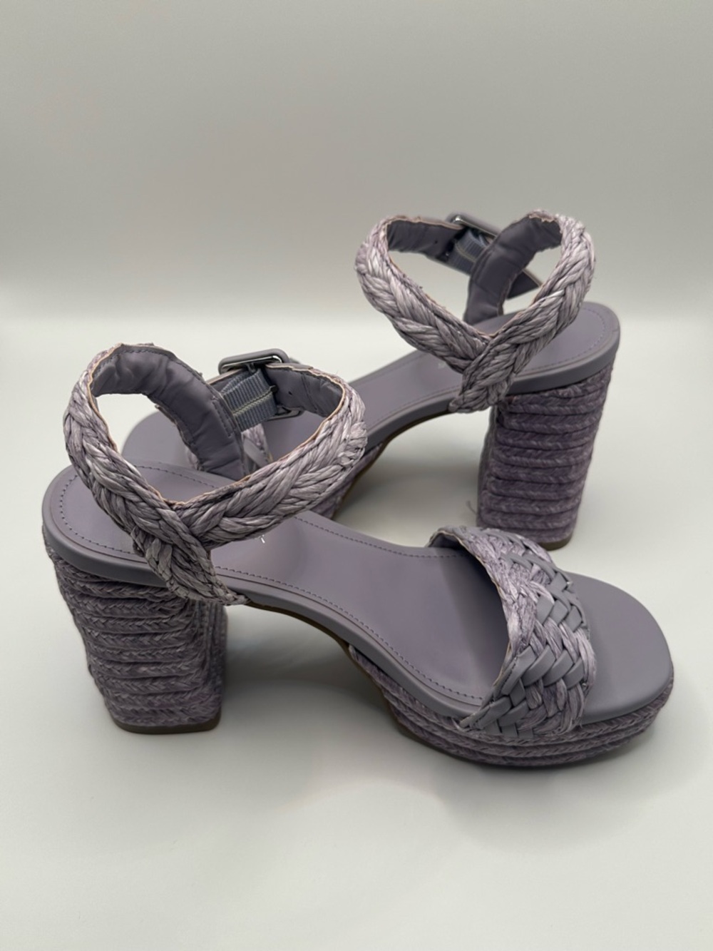 NWOB Marc Fisher Lavender Braided Wedge Sandals - Picture 4 of 5